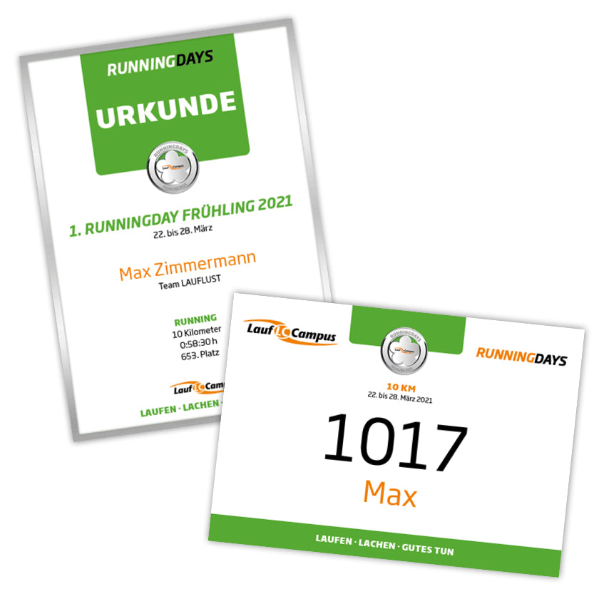 Runningdays FRÜHLING 23 – Virtueller Lauf im März 2023